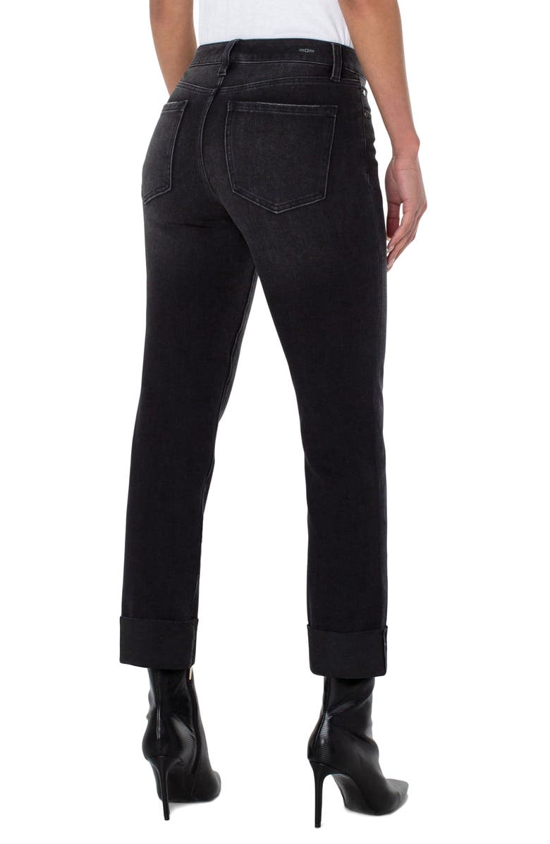 Liverpool Los Angeles Marley High Waist Raw Cuff Girlfriend Jeans, Alternate, color,