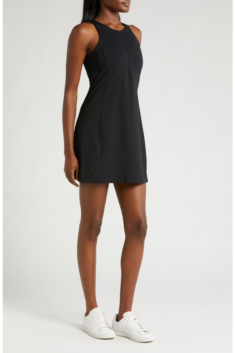 SPANXshape™ Get Moving Zip Front Dress, Alternate, color, VERY BLACK