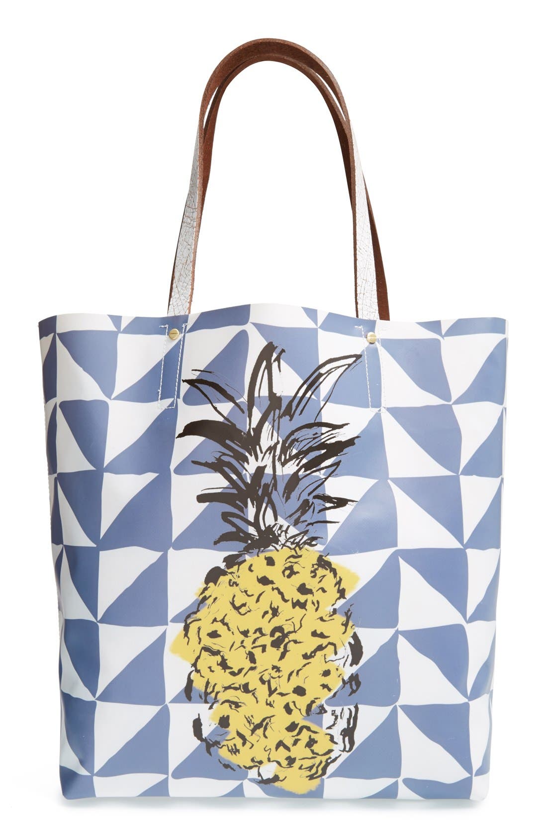 'Pineapple Picker' Vinyl Tote, Main, color, PINEAPPLE PICKER
