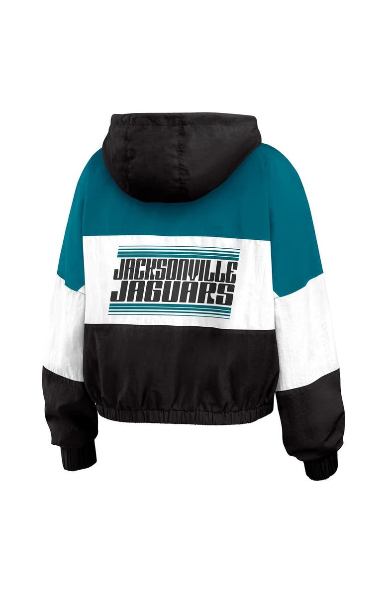 WEAR by Erin Andrews Women's WEAR by Erin Andrews Black Jacksonville Jaguars Color Block Full-Zip Windbreaker Jacket, Alternate, color, Black