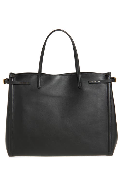 Valentino Garavani Large Item Leather Tote In Black