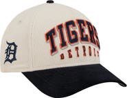 New Era Men's New Era Cream/Navy Detroit Tigers Sided Corduroy 9FORTY A-Frame Adjustable Hat