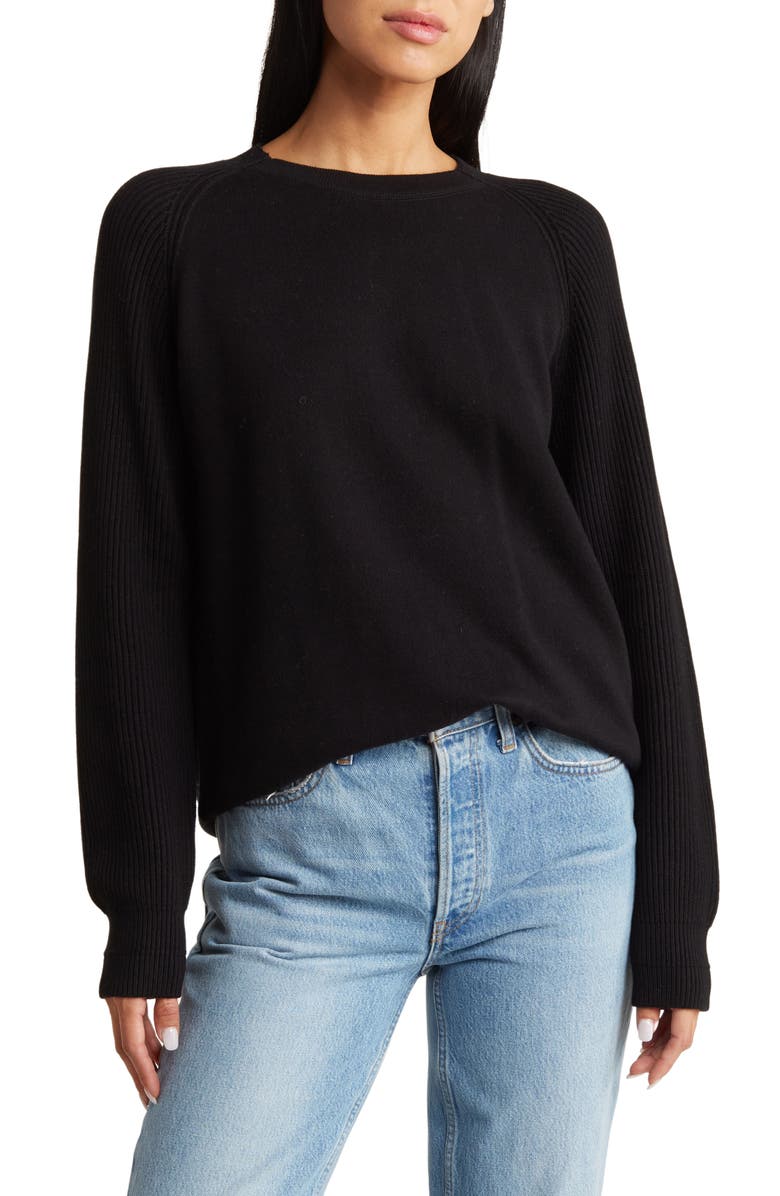 Vince Ribbed Cotton Pullover, Main, color, 