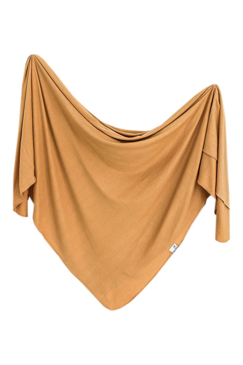 Dolce Rib Swaddle Blanket, Main, color, ORANGE