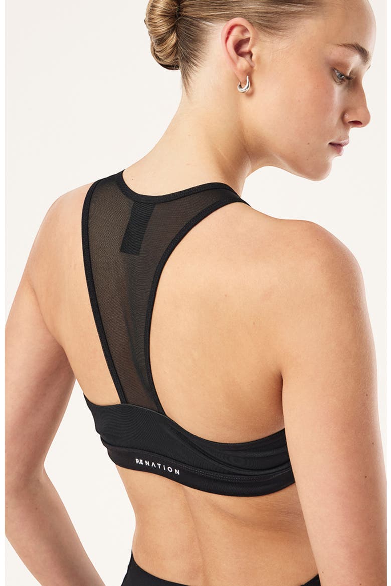 All Out Mesh Sports Bra, Alternate, color, BLACK