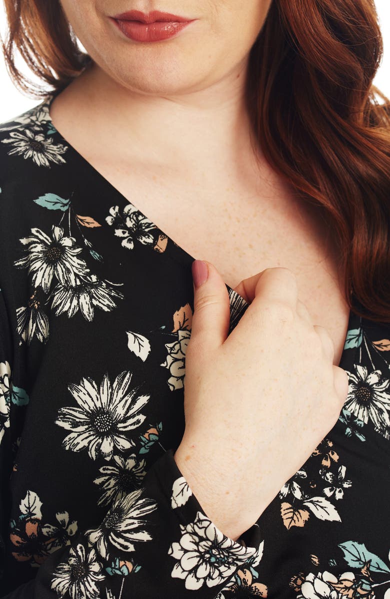 Everly Grey Brigida Long Sleeve Maternity/Nursing Wrap Dress, Alternate, color, 