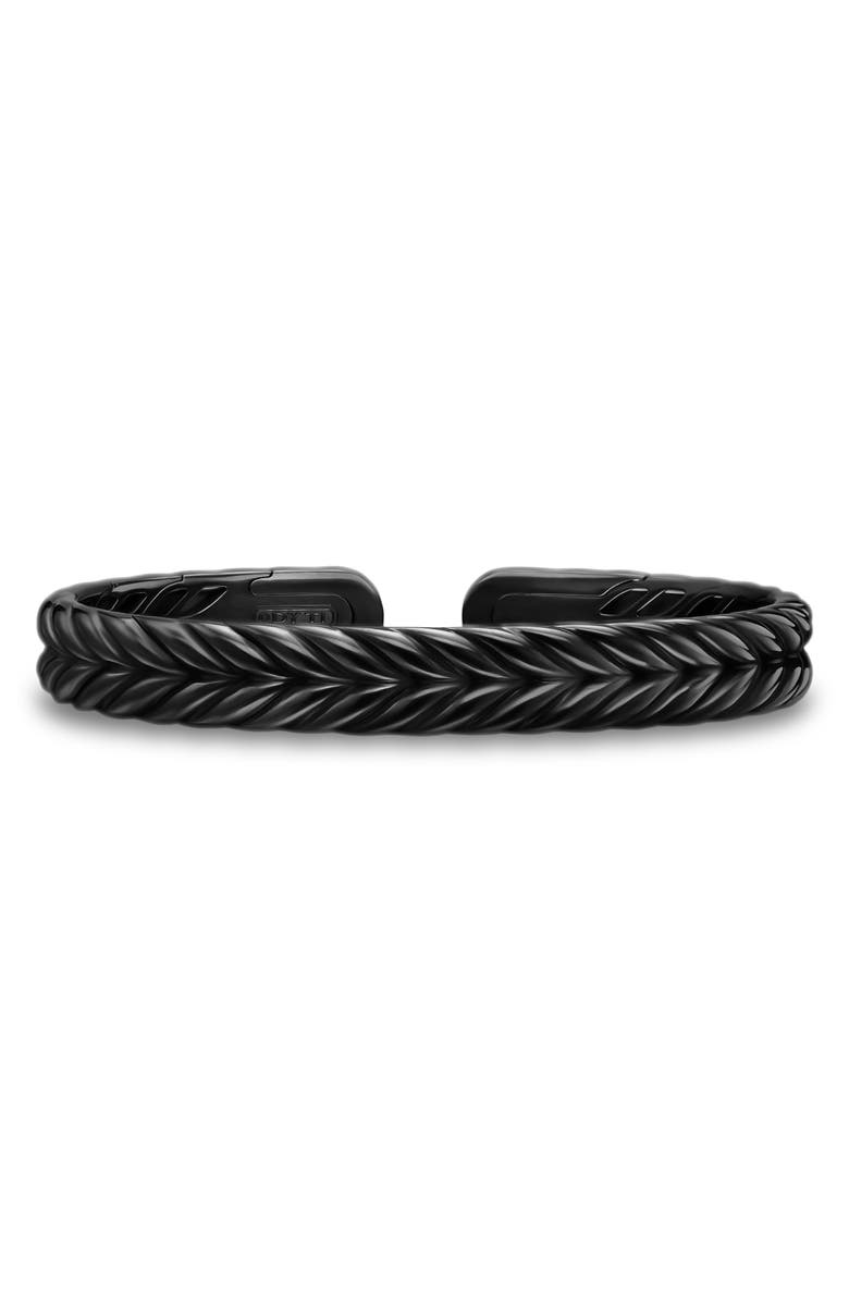 David Yurman Chevron Flex Bracelet in Black Titanium, 10mm, Main, color, Alternative Material