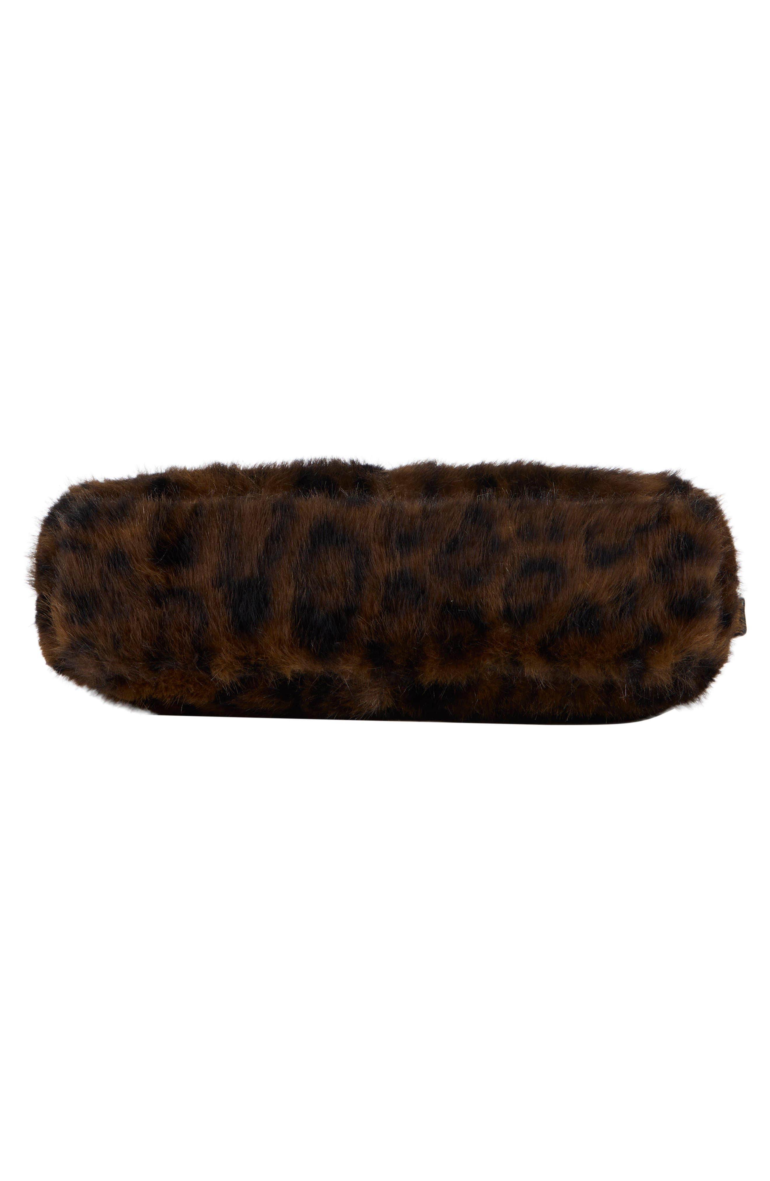 Faux Fur Baguette Shoulder Bag, Alternate, color, LEOPARD