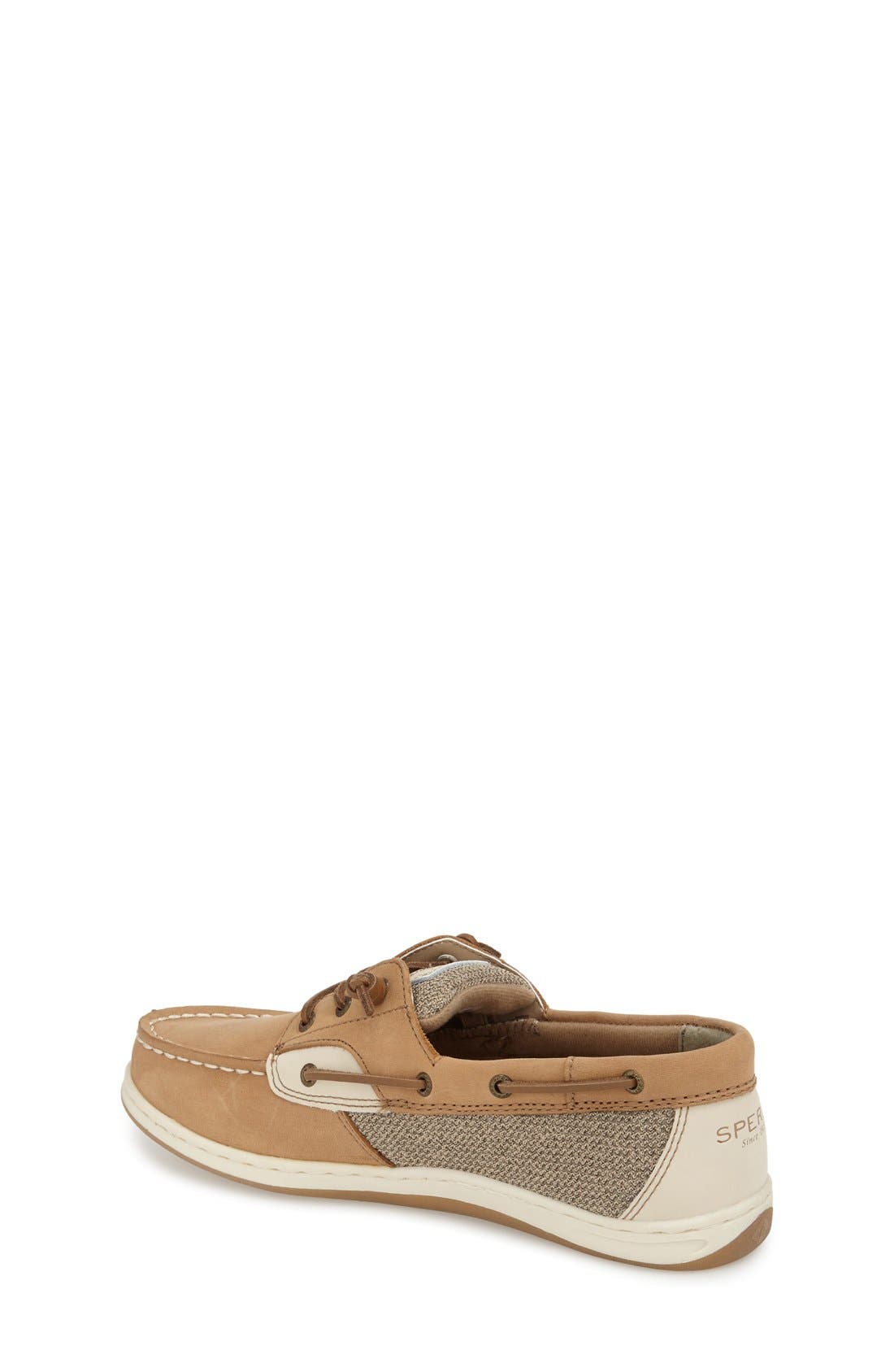 Sperry Kids 'Songfish' Boat Shoe, Alternate, color, LINEN/ OAT LEATHER