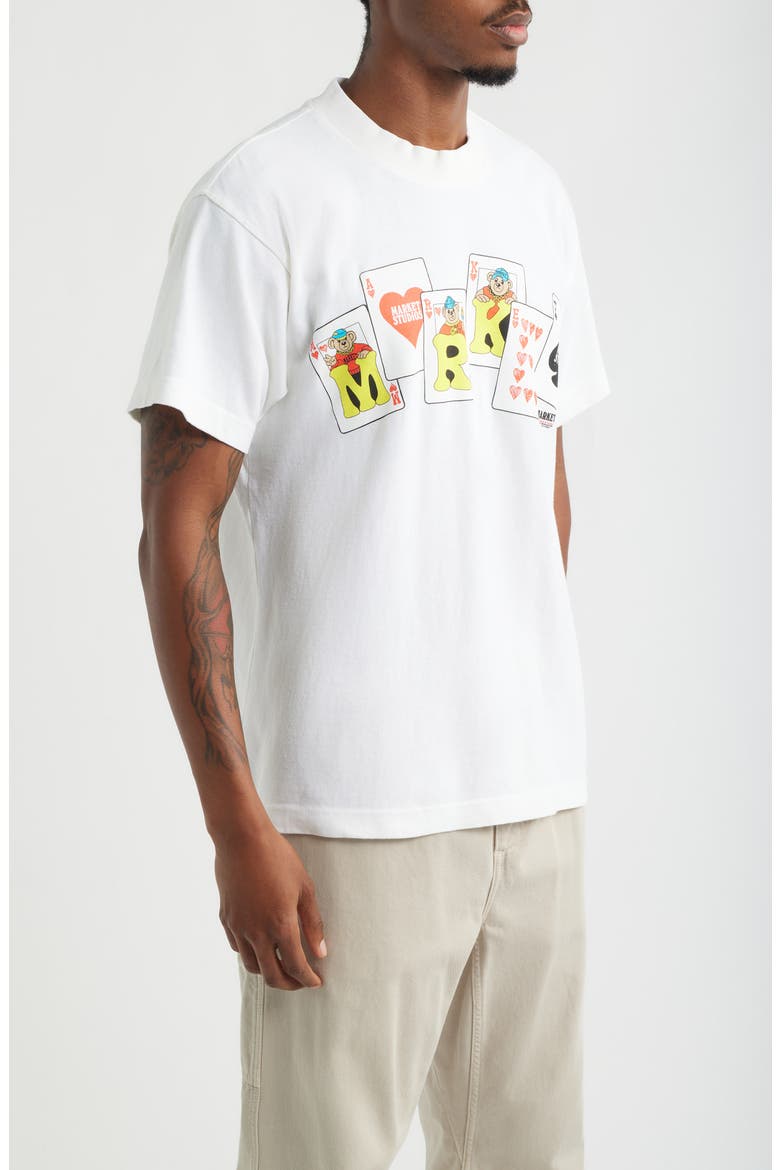 Royal Flush Cotton Graphic T-Shirt, Alternate, color, WHITE