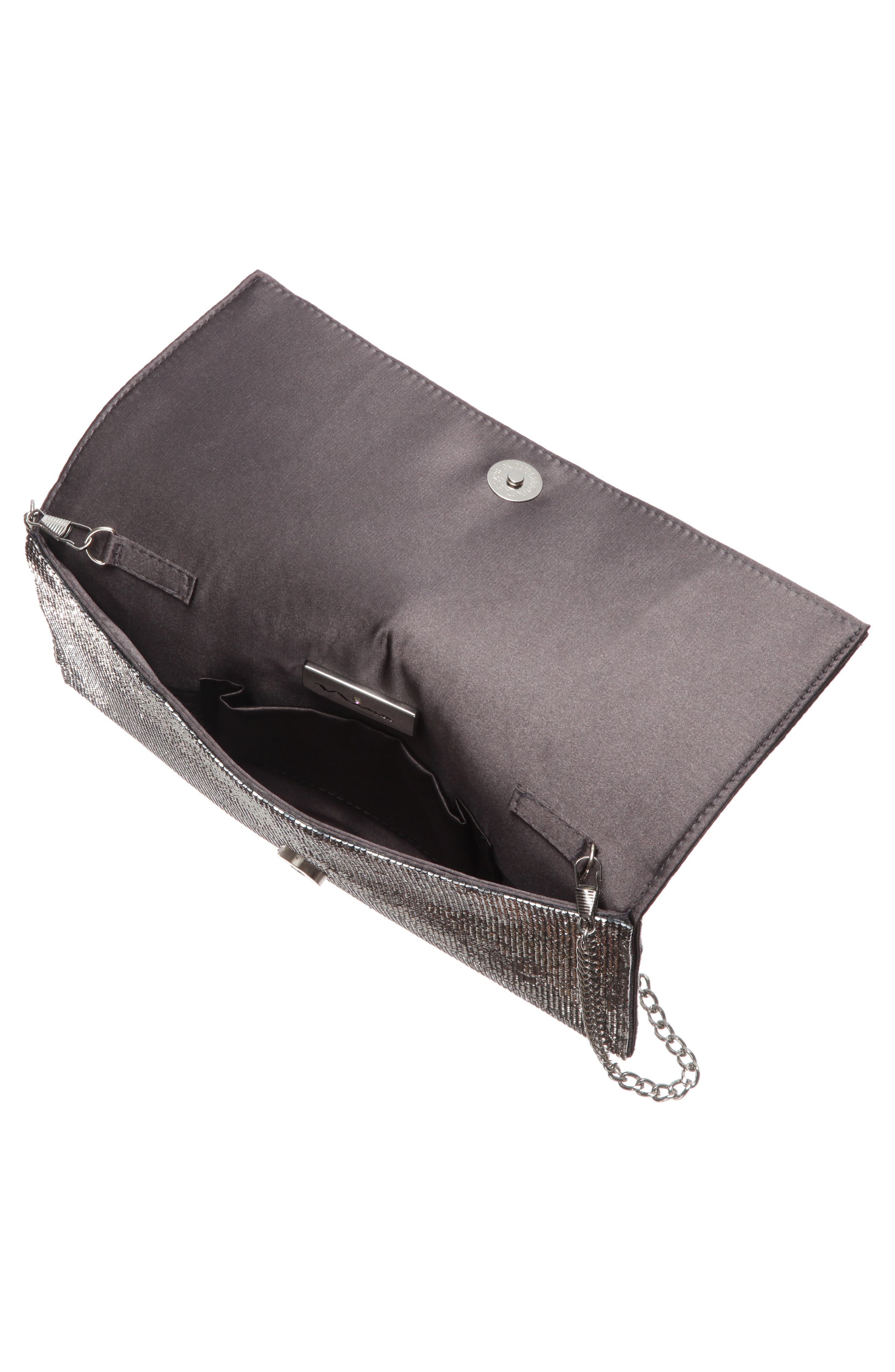 Crystal Clutch, Alternate, color, GUNMETAL