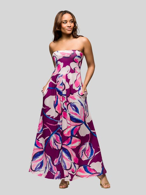 V-Neck Sleeveless Maxi Dress with Belt