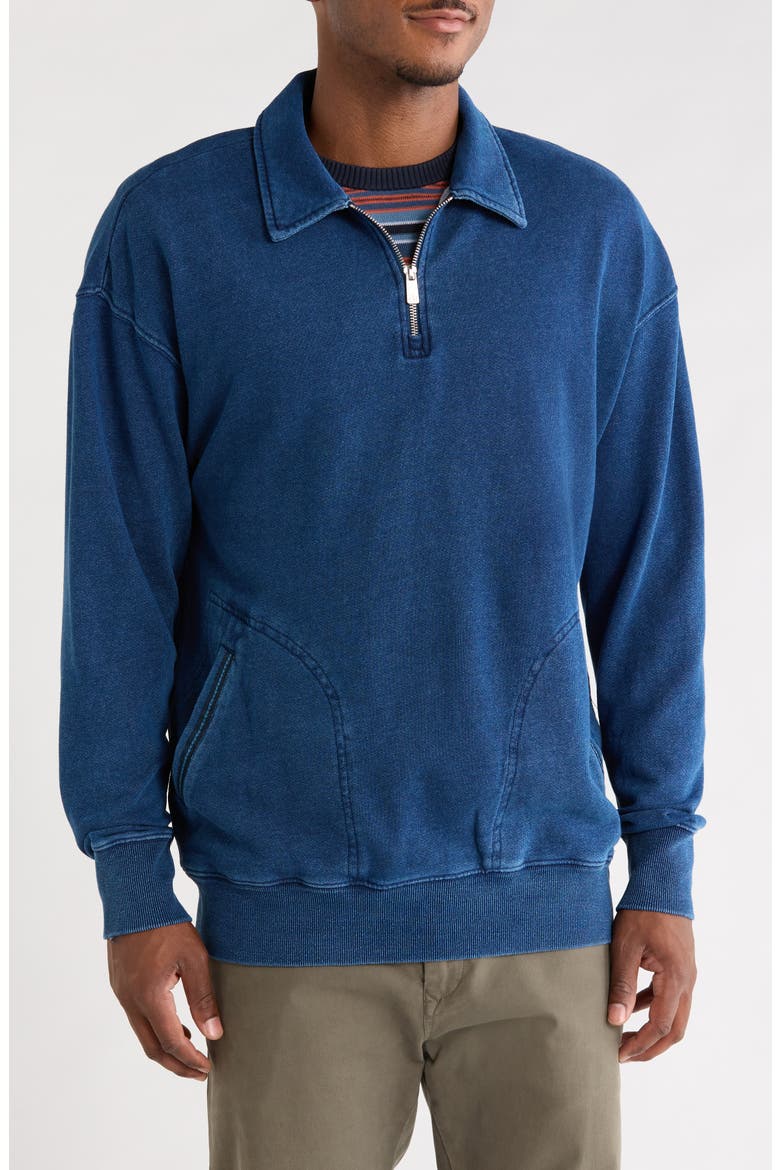 Scotch & Soda Washed Quarter-Zip Sweatshirt (Men) | Nordstromrack