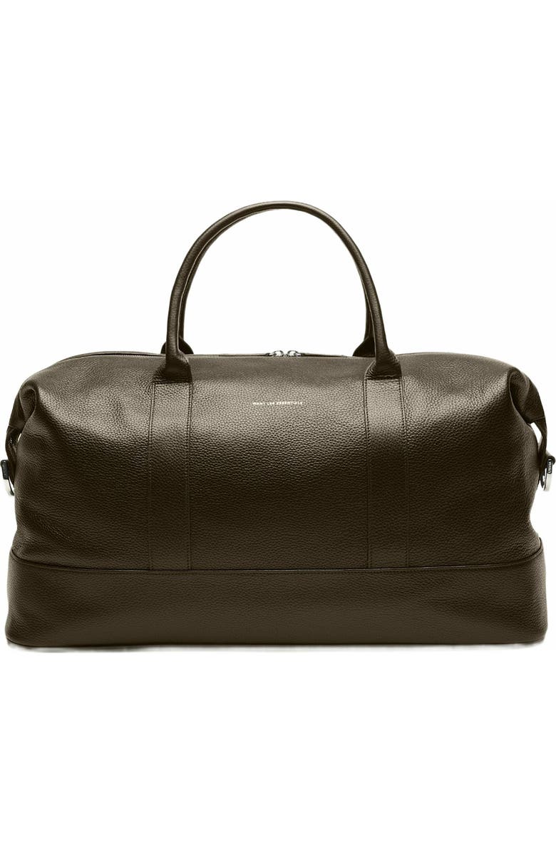 Want Les Essentiels Kelowna Pebble-Grained Leather Weekender Bag, Main, color, Dark Brown