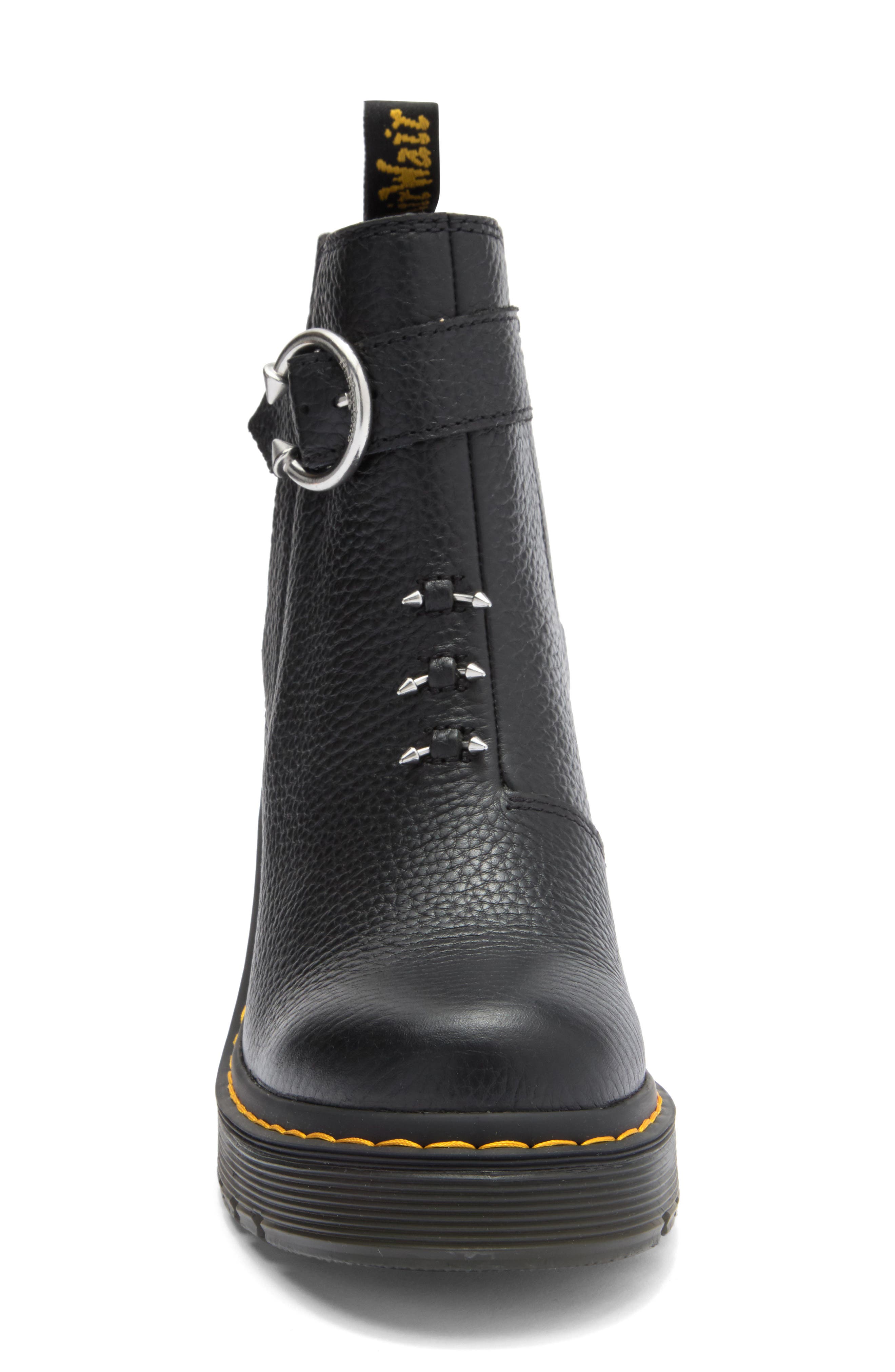 Dr. Martens Spence Block Heel Chelsea Boot, Alternate, color, Black