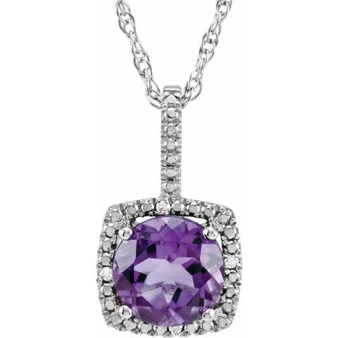 Lab Grown & Natural Diamond Pendant Necklace in Sterling Silver (1.82ct)