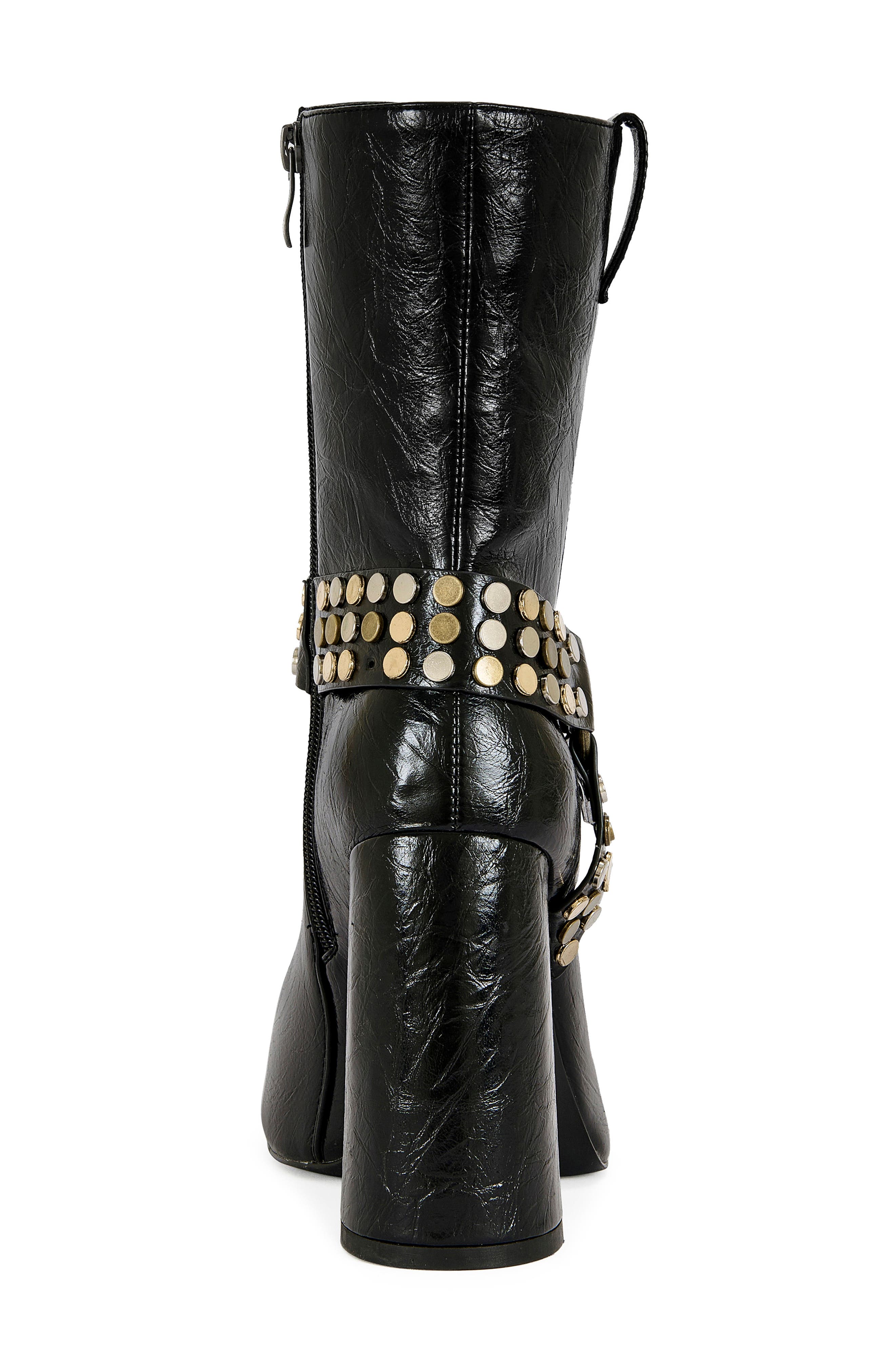 AZALEA WANG Dyzma Moto Platform Bootie, Alternate, color, Black