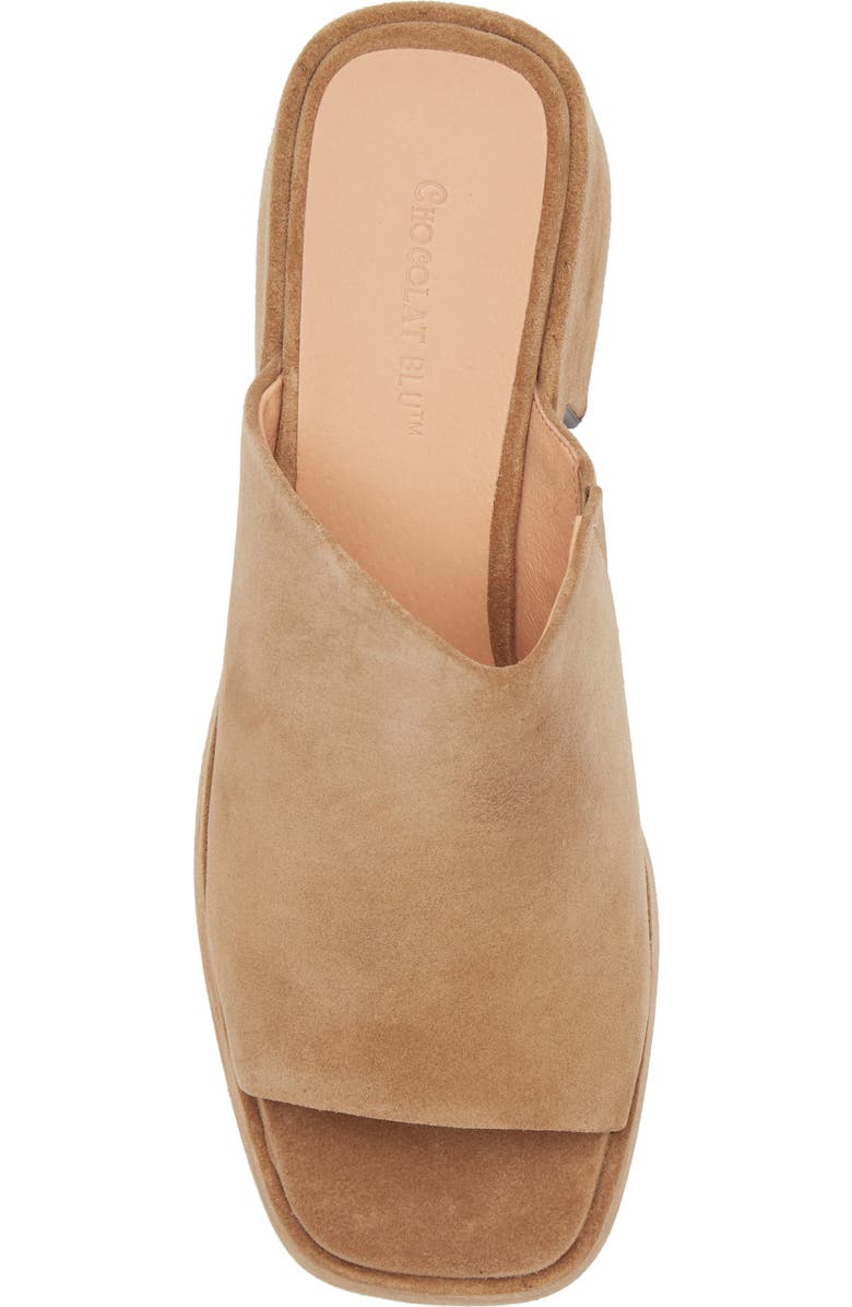 Chocolat Blu Huda Square Toe Sandal, Alternate, color, Tan Suede