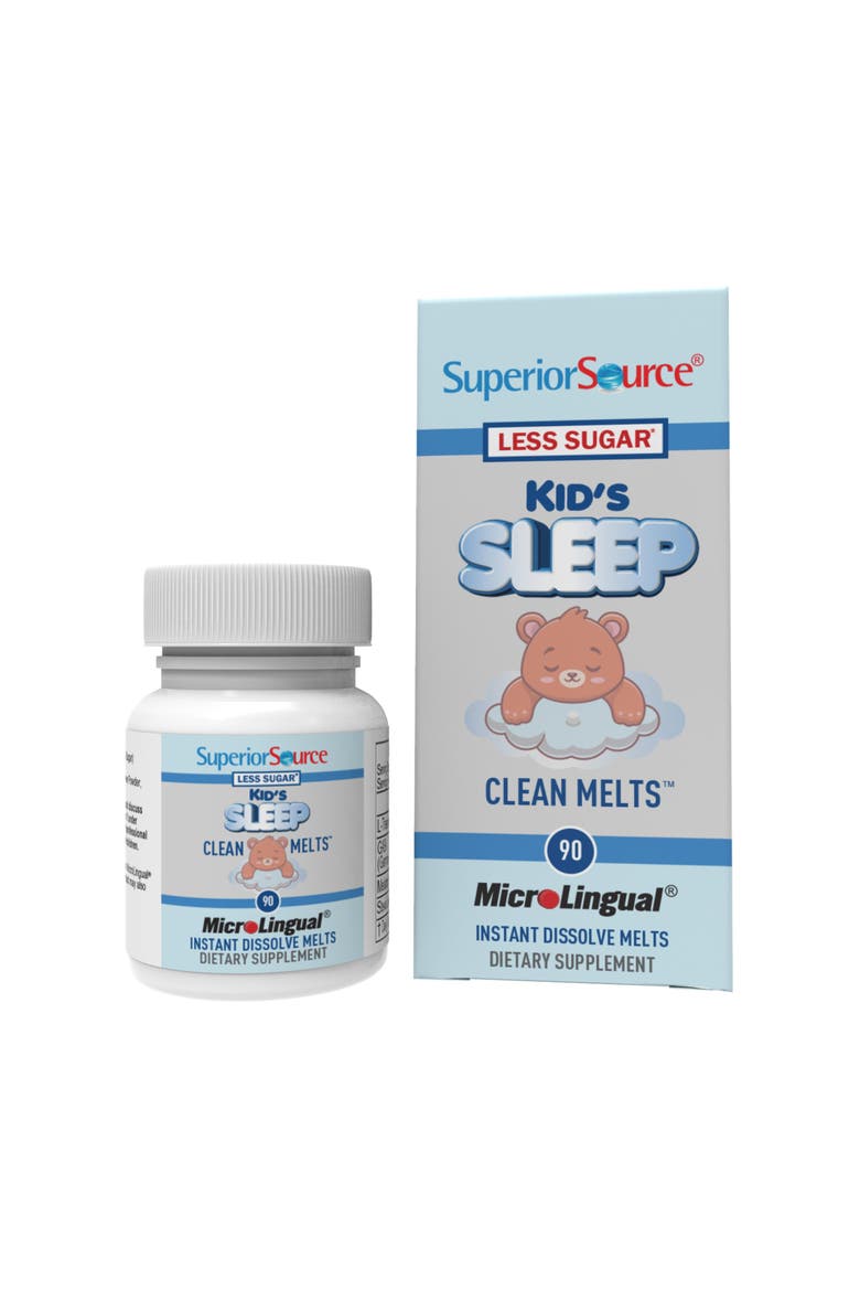 Kids Sleep Clean Melts Melatonin Supplement, Main, color, White