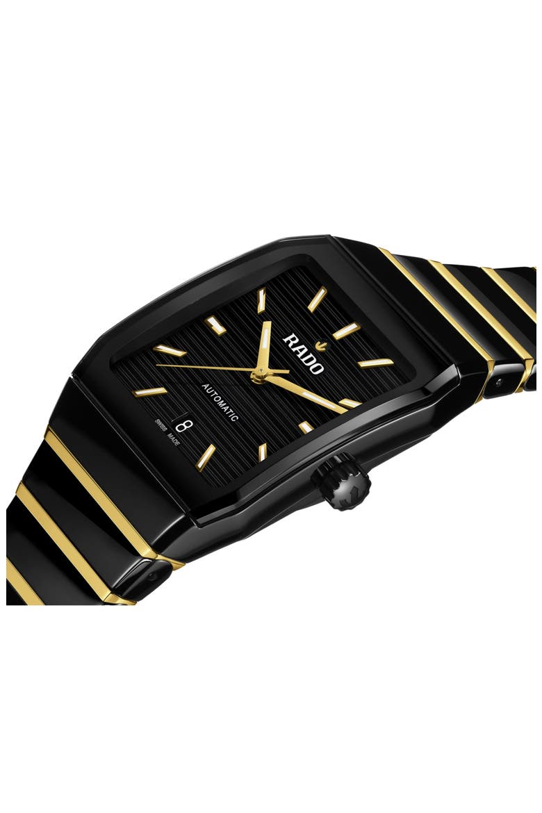 Anatom Automatic Ceramic Bracelet Watch, 32.5mm, Alternate, color, BLACK