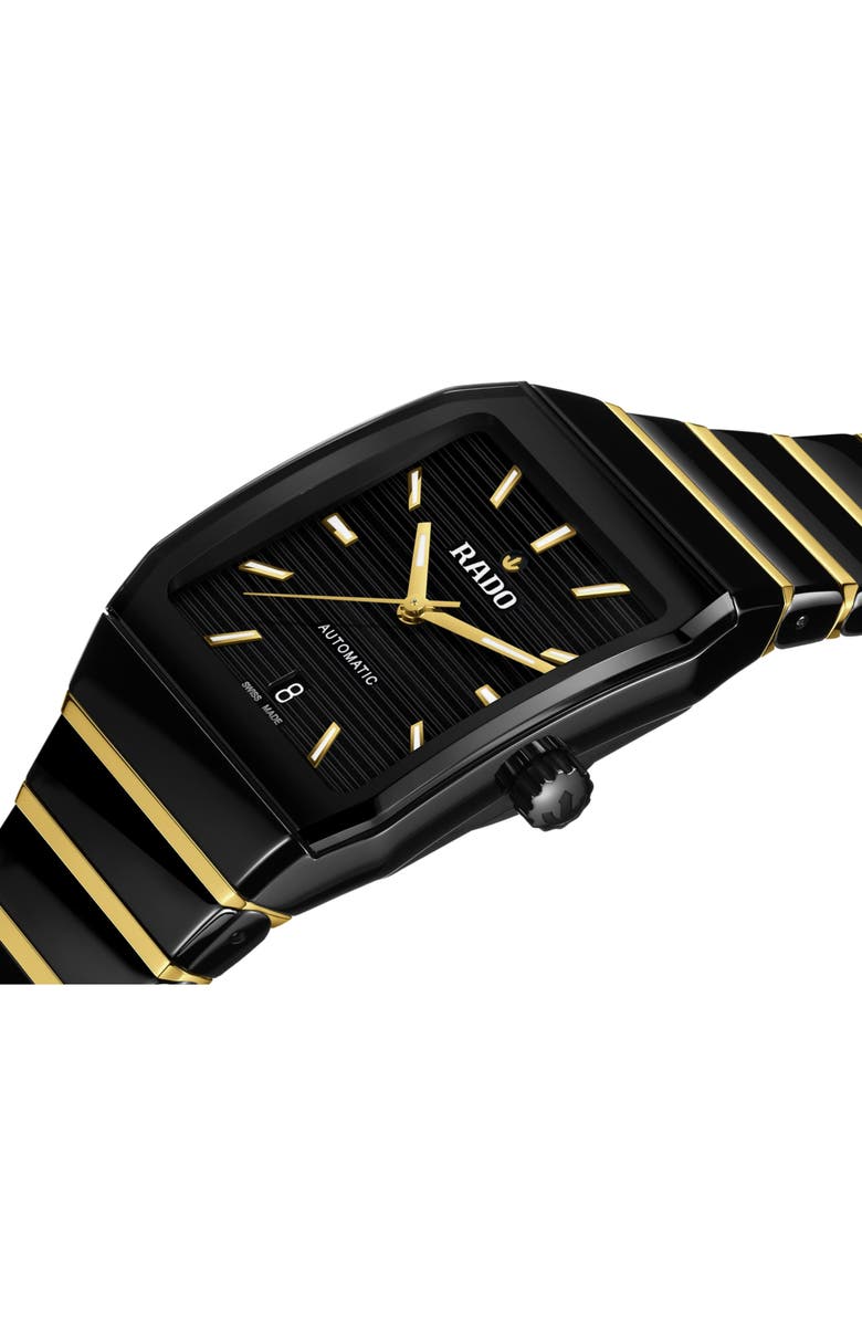 RADO Anatom Automatic Ceramic Bracelet Watch, 32.5mm, Alternate, color, Black