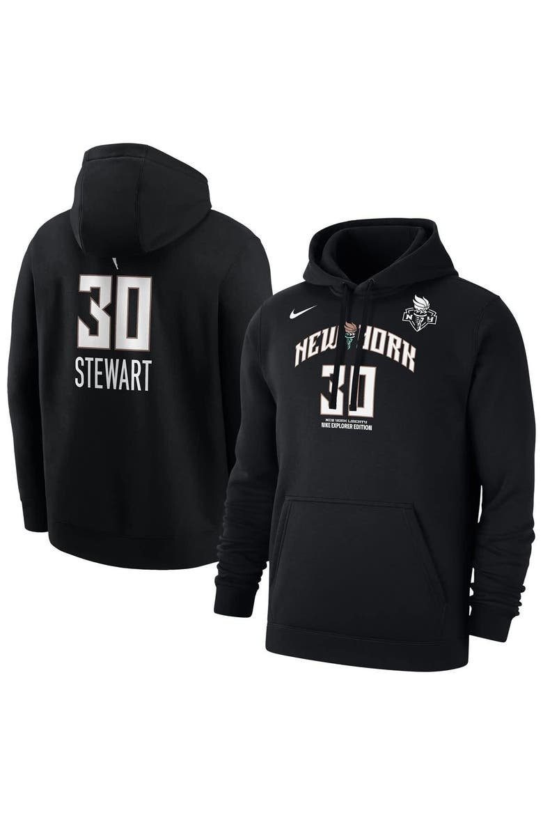 Men's Nike Breanna Stewart Black New York Liberty Explorer Edition Name & Number Pullover Hoodie, Main, color, Black