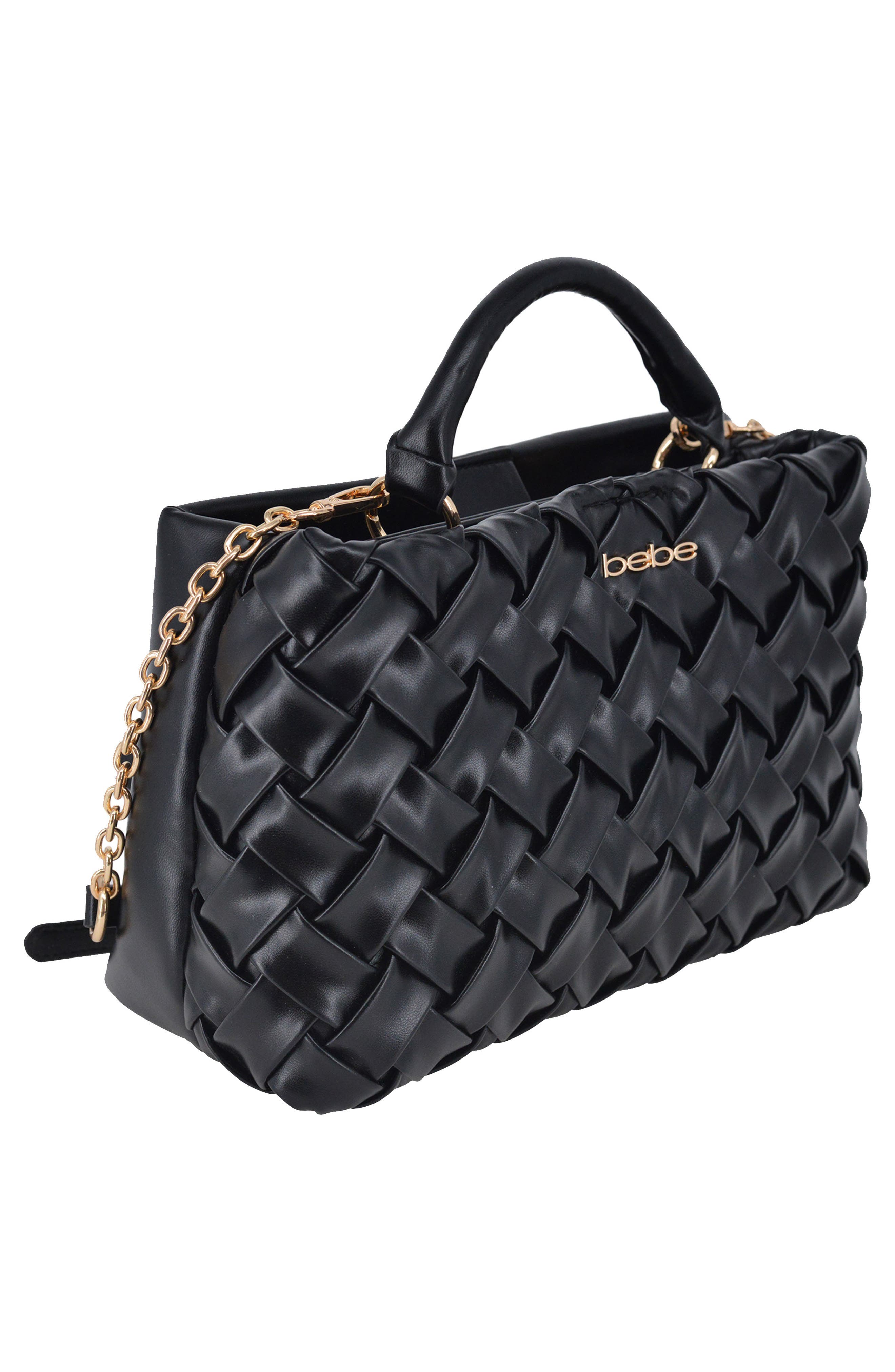 bebe Luca Mini Satchel, Alternate, color, Black