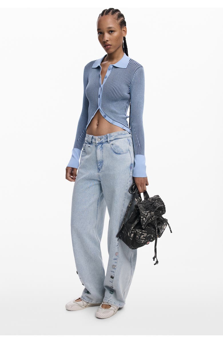 Desigual Mixed Media Canvas Backpack, Alternate, color, Black