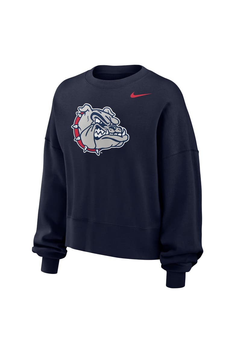 Women's Nike Navy Gonzaga Bulldogs Phoenix Fleece Pullover Sweatshirt, Alternate, color, Navy