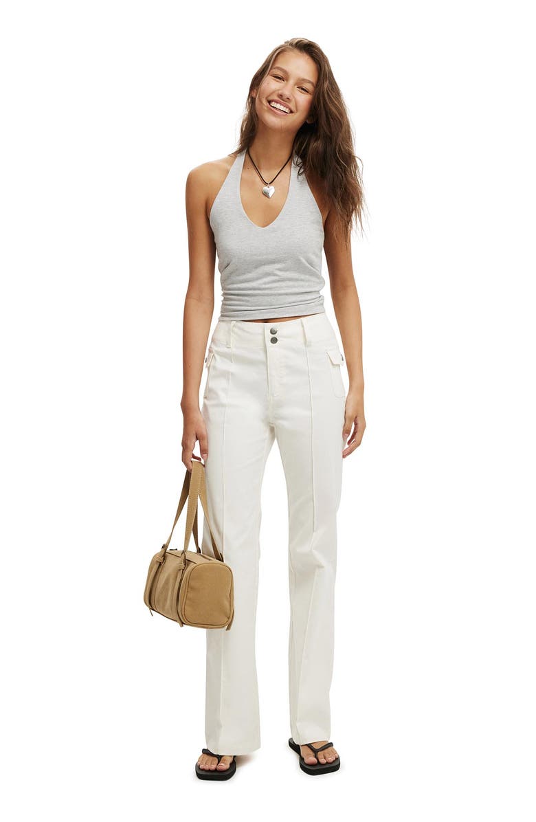 Cotton On Women's Tully Bootleg Cargo Pant, Alternate, color, Gardenia