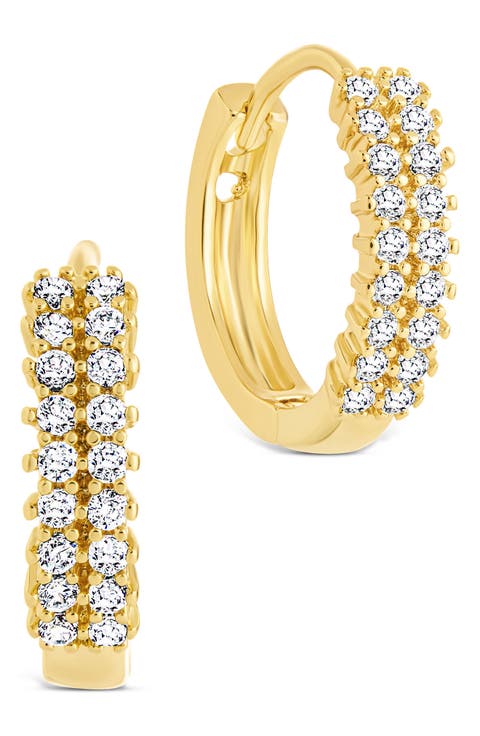Ximena Cubic Zirconia Pavé Hoop Earrings