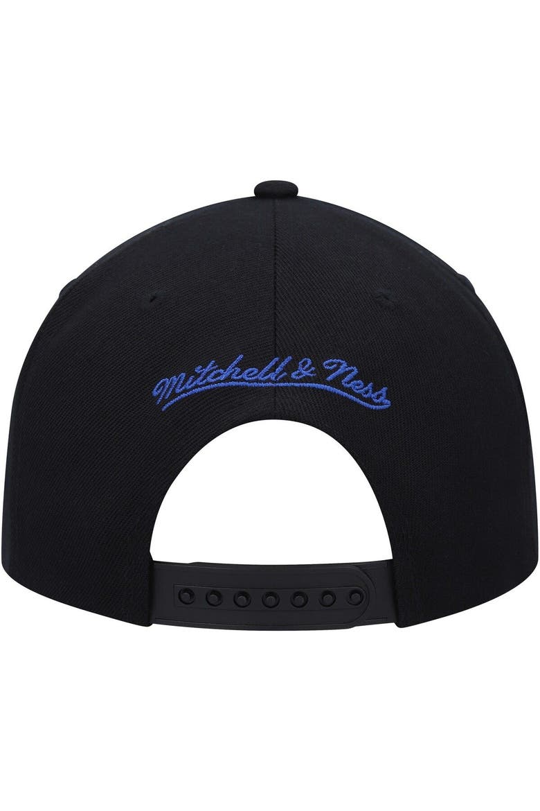 Men's Mitchell & Ness  Black/White Golden State Warriors Hardwood Classics Wear Away Visor Snapback Hat, Alternate, color, Black