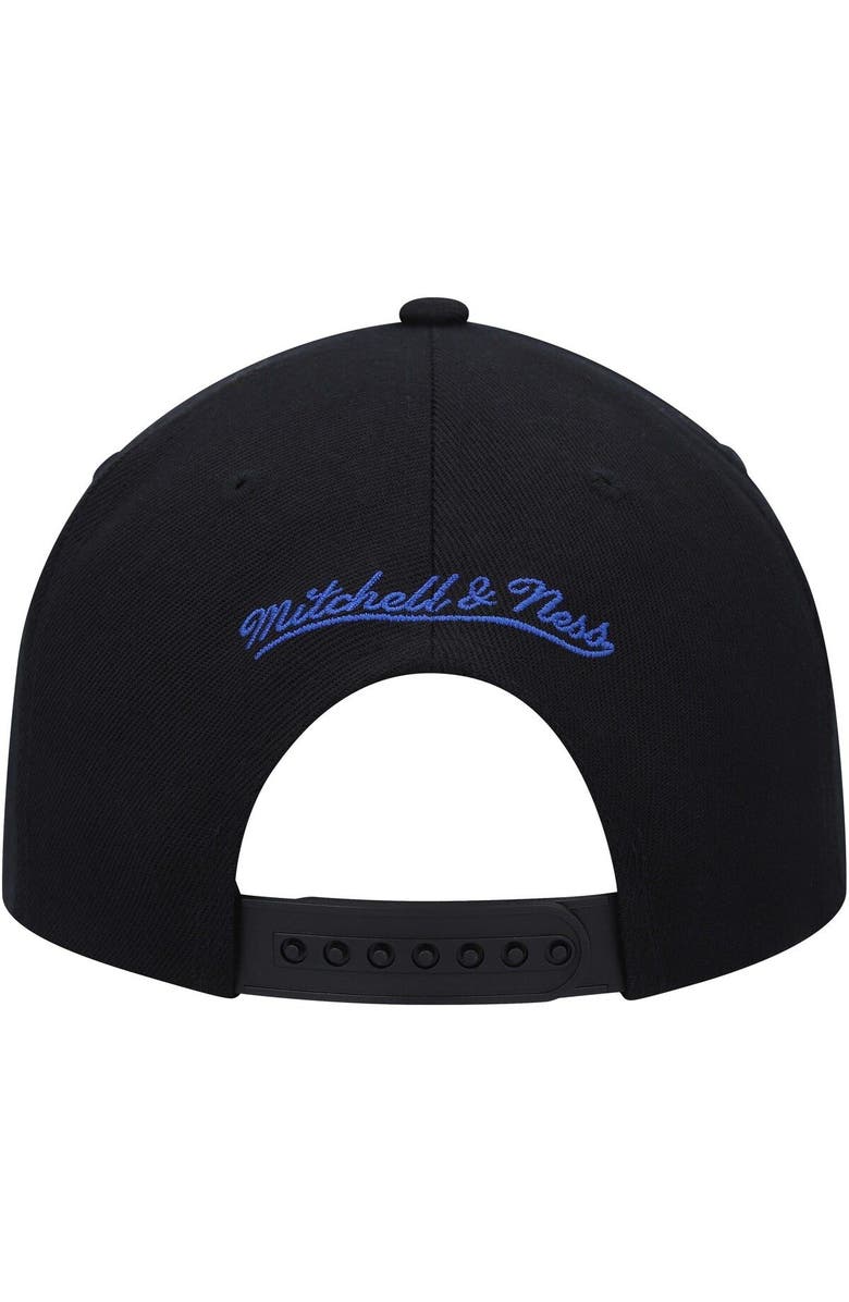 Mitchell & Ness Men's Mitchell & Ness Black/White Golden State Warriors Hardwood Classics Wear Away Visor Snapback Hat, Alternate, color,