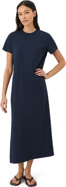 Pact Organic Cotton Soft-Slub Essential Easy Tee Maxi Dress