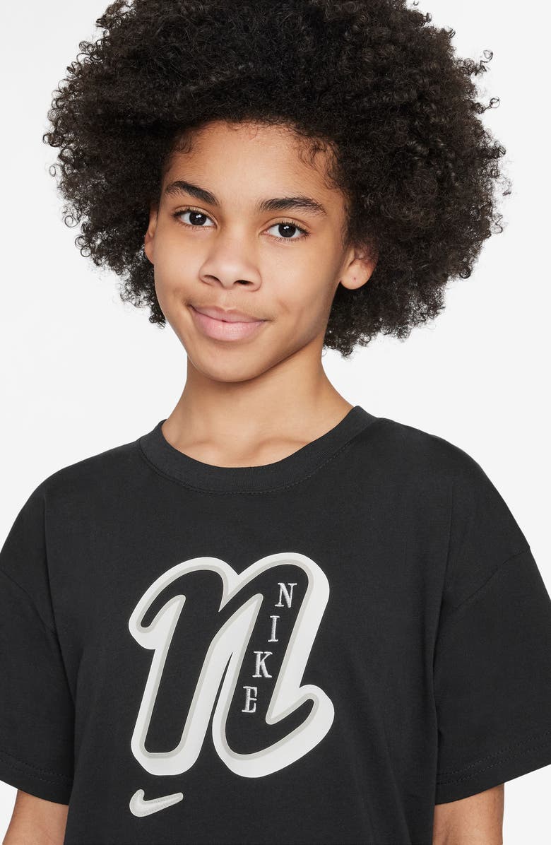 Nike Kids' Sportswear Cotton Graphic T-Shirt, Alternate, color, 