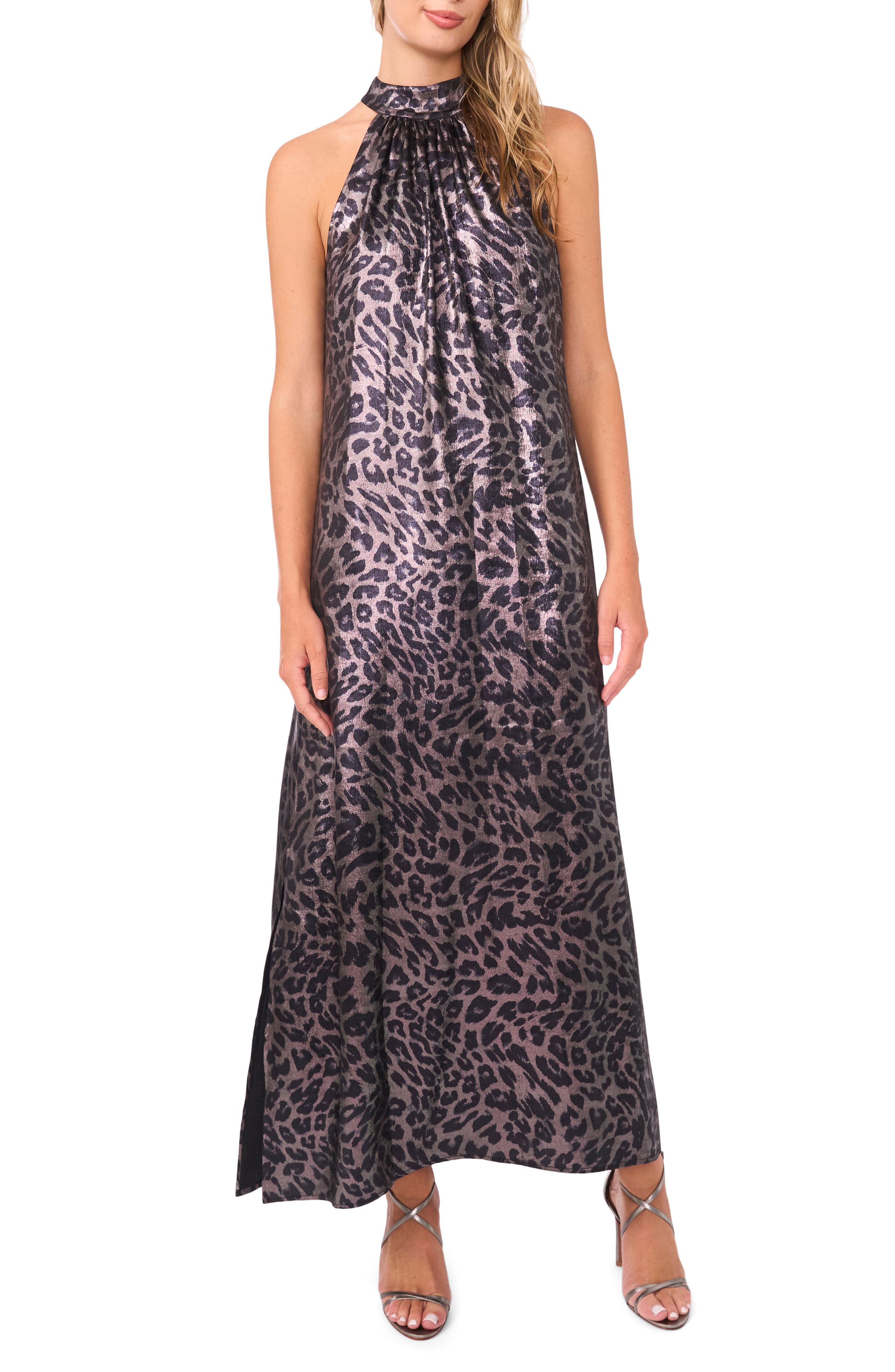 Vince Camuto Halter Neck Maxi Dress