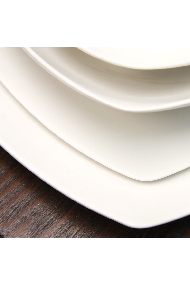 Hagen Square Dinnerware Set , Set of 30, Alternate, color, White