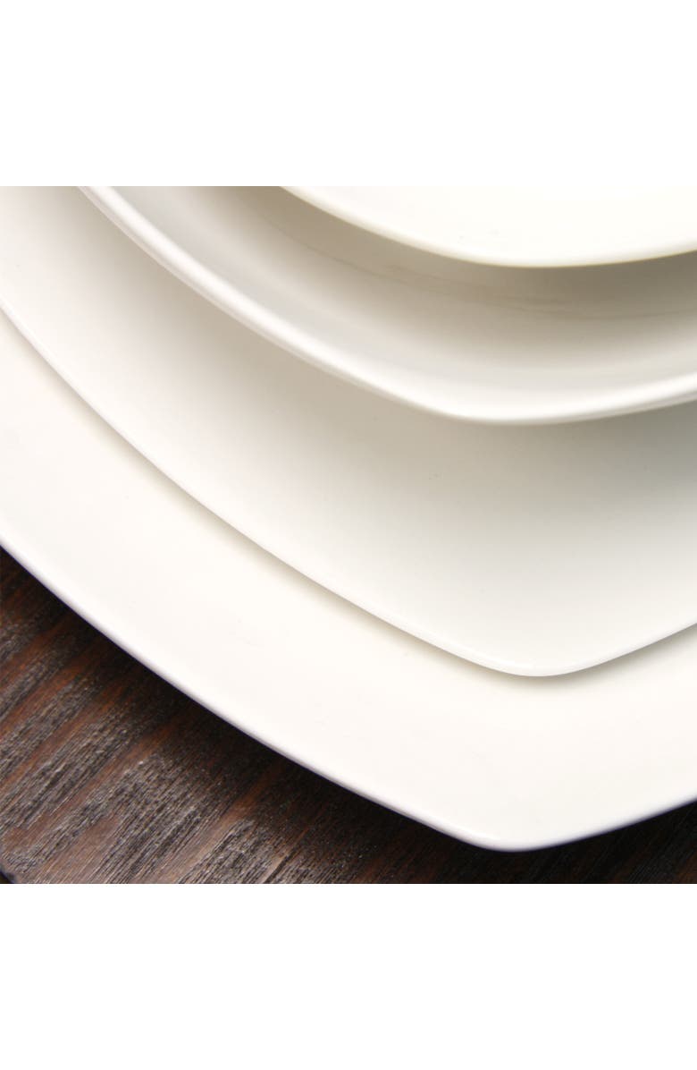 Gibson Zen Buffetware 39-Piece Dinnerware Set, Alternate, color, White