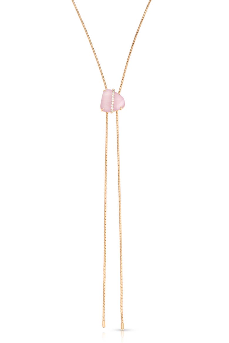 Tranquil Cove Bolo Necklace, Main, color, ROSE QUARTZ