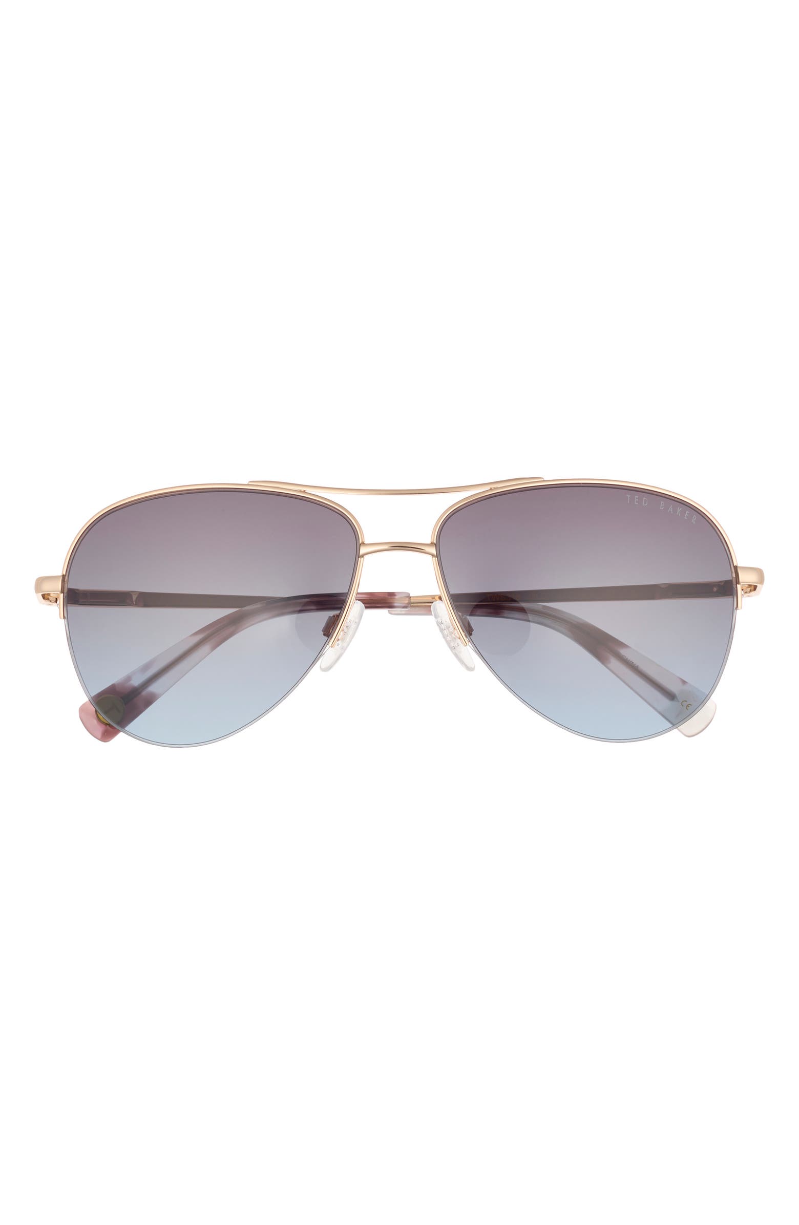 Half Rim Aviators Ted Baker 57mm Gradient Half Rim Aviator Sunglasses | Nordstromrack