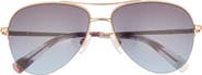Ted Baker 57mm Gradient Half Rim Aviator Sunglasses