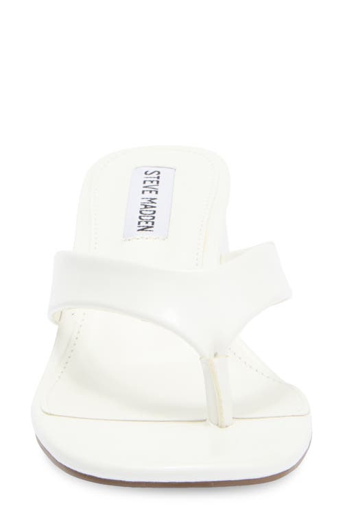 Steve Madden Kitana Block Heel Slide Sandal In White