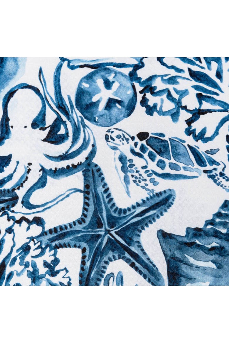 Blue Coast Marine Abstract 100% Cotton Dishtowel, Alternate, color, Blue