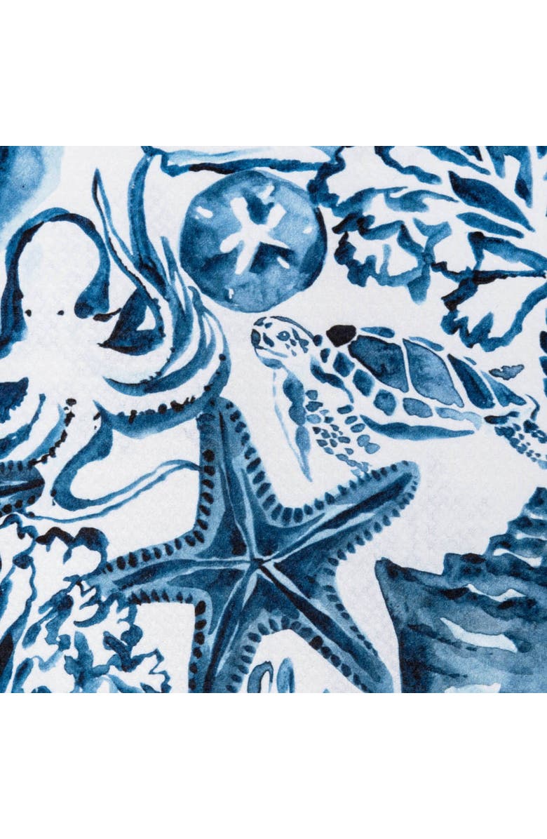 C&F Home Blue Coast Marine Abstract 100% Cotton Dishtowel, Alternate, color, Blue