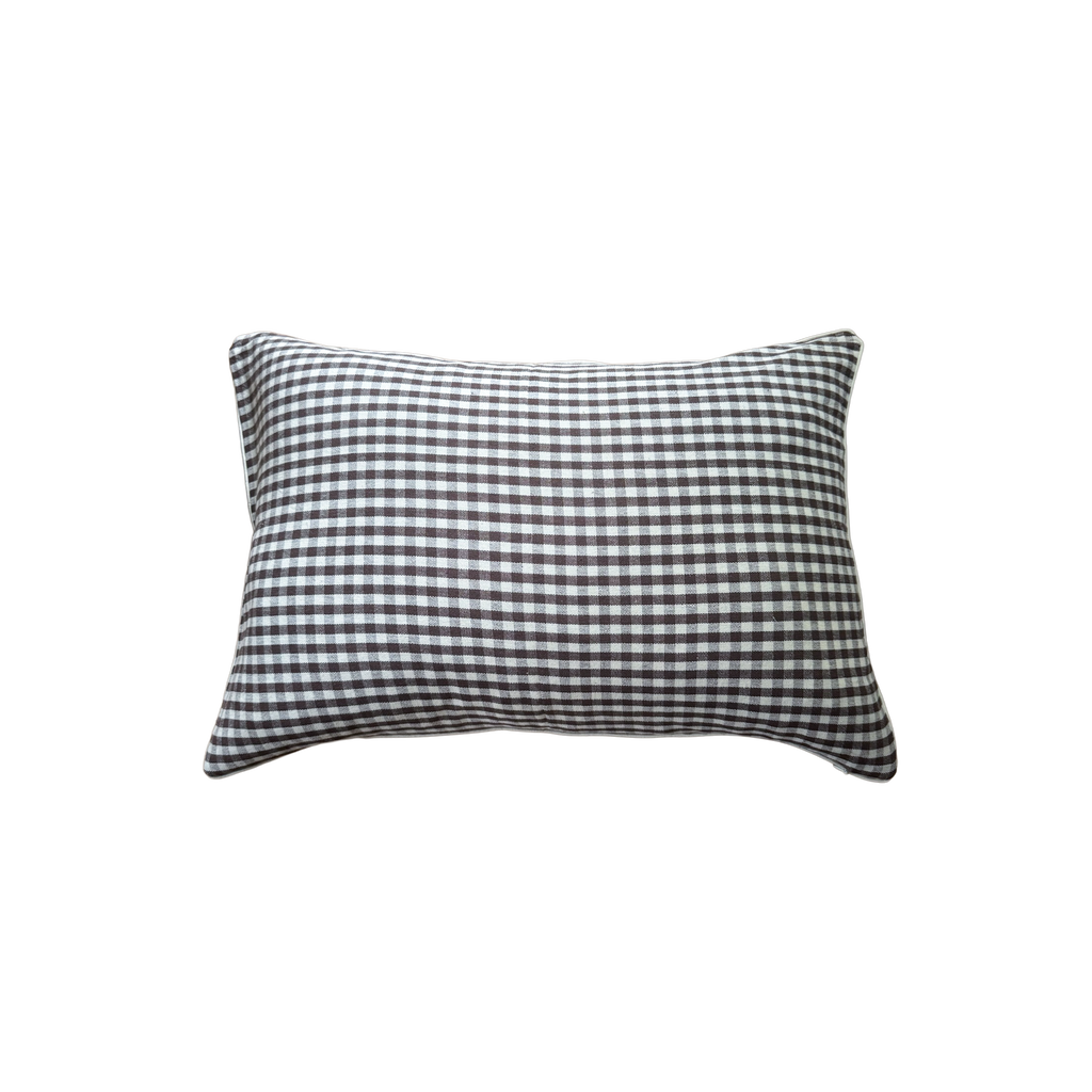 KD Weave Gingham Pillow Cover - Cover Only in Chocolate - 20 X 20  product
