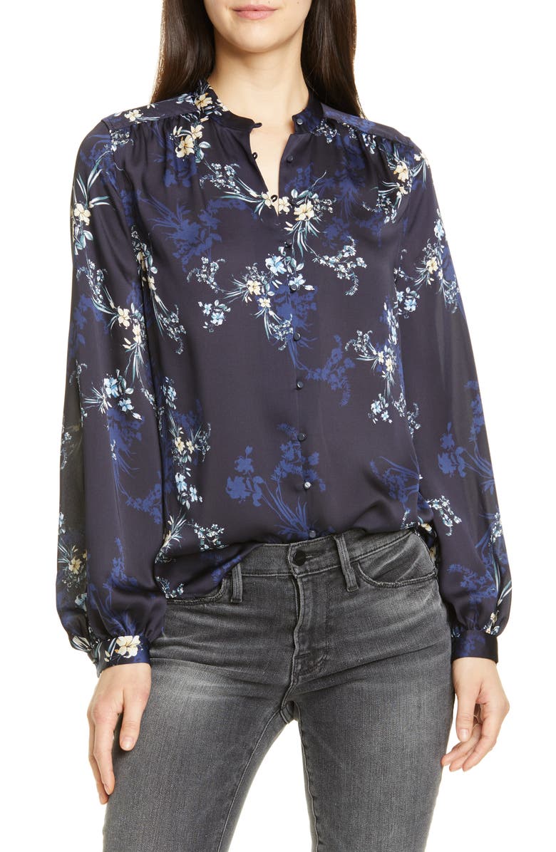 Equipment Cornelia Floral Print Blouse, Main, color, 