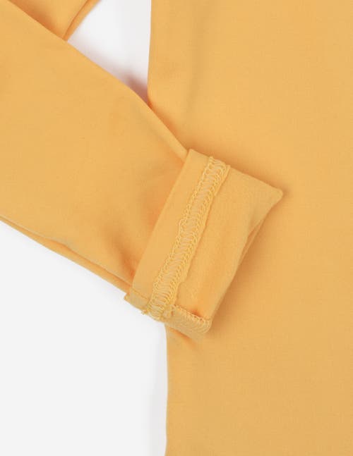 Leveret Kids Solid Thermal Pajamas In Yellow