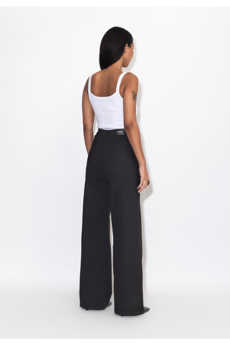 Zila High Wide Jeans, Alternate, color, Solid Black