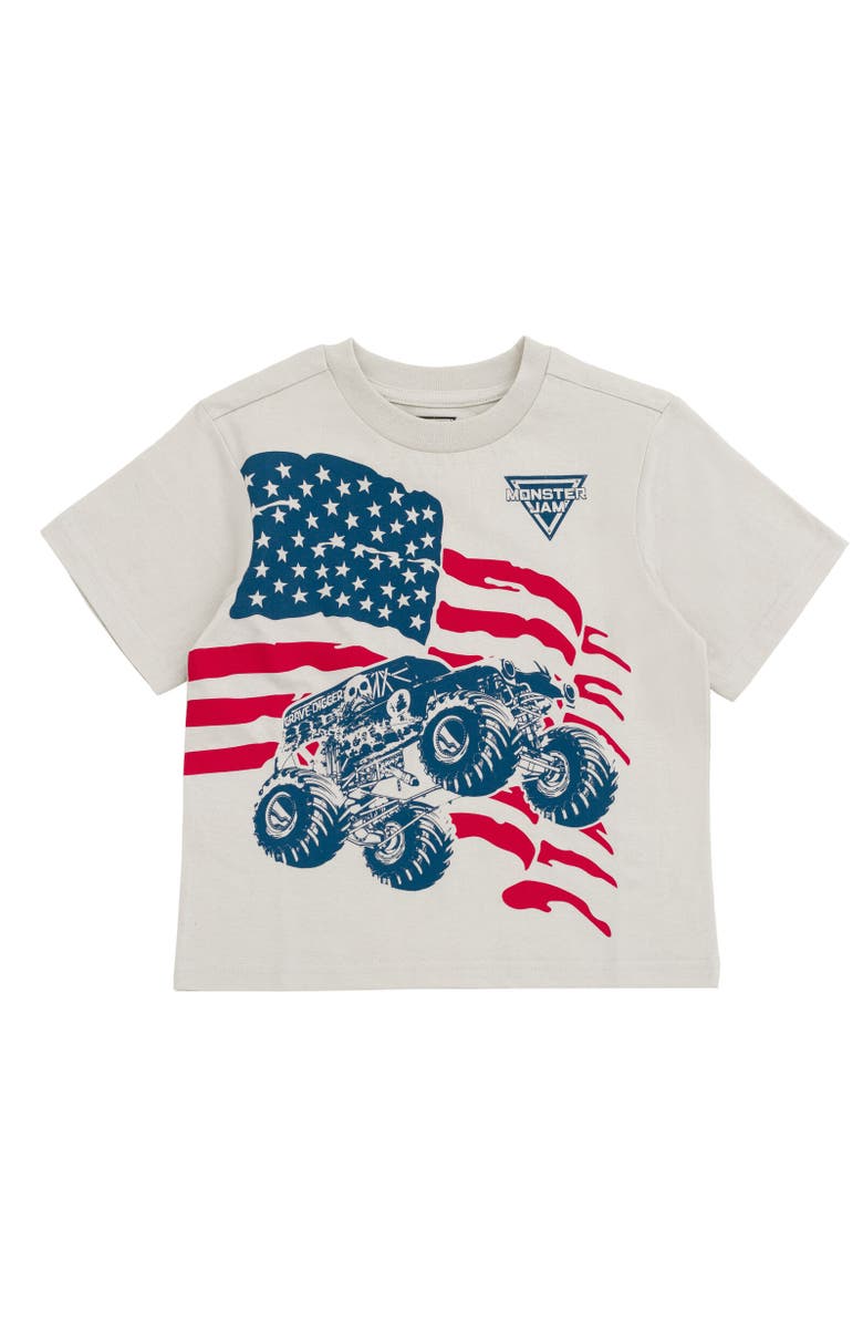 Monster Jam Grave Digger T-Shirt, Main, color, Light Gray