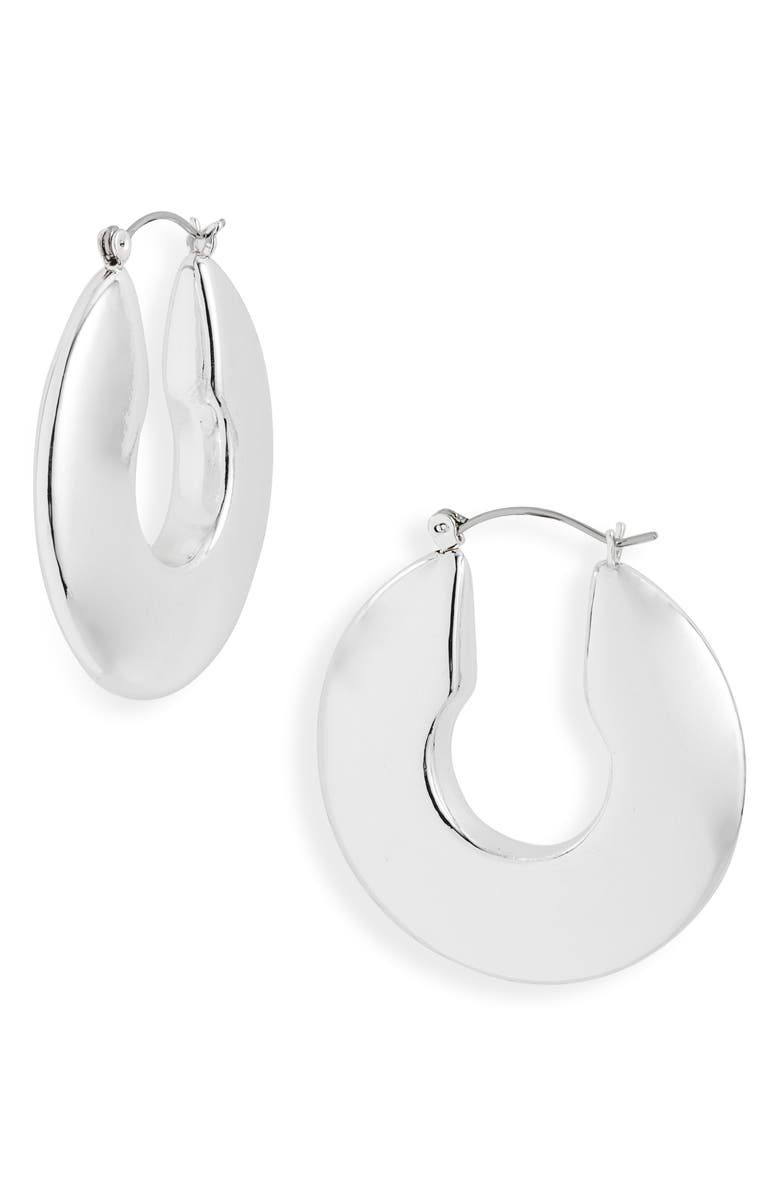 Nordstrom Bold Polished Hoop Earrings, Main, color, Silver